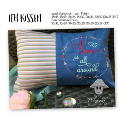 Stickdatei - ITH Kissen Love is all around